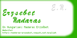 erzsebet madaras business card
